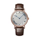 Classique 5157 38mm, Silver Dial, Automatic Movement, 18k Rose Gold Case, Leather Strap Watch