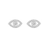 Sterling Silver Evil Eye Cubic Zirconia Stud Earrings