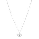Sterling Silver Evil Eye Cubic Zirconia Pendant Necklace