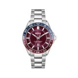 Hugo Boss Runner 43mm Burgundy Dial Quartz Stainless Steel Bracelet Watch HB1514209