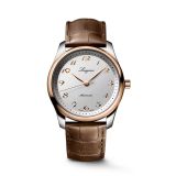 Master Collection 40mm Silver Dial Automatic Leather Strap Watch
