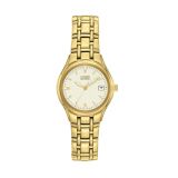 Citizen Silhouette 25mm Champagne Dial Eco Drive Yellow Gold Stainless Steel Bracelet Watch EW1262-55P