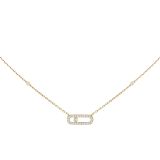 Photo of the Messika 18K Yellow Gold Move Uno Pavé Diamond Necklace 04708-YG