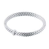 18K White Gold Diamond Vendome Bracelet Size M