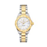 TAG Heuer Aquaracer Date 32mm MOP Dial Quartz Gold & Stainless Steel Watch WBD1320.BB0320
