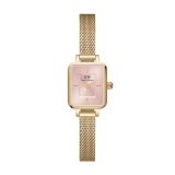 Quadro Mini Purple Dial 20mm Quartz Evergold Blush Plated Watch