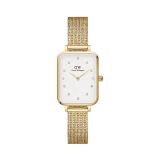 Quadro Lumine Pressed Evergold 20mm x 26mm White Dial Gold Plated Watch