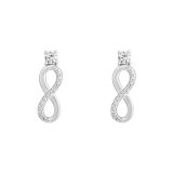 Sterling Silver Infinity Cubic Zirconia Drop Earrings