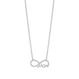 Sterling Silver Infinity Mom Cubic Zirconia Necklace