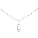 18K White Gold Move Uno Pavé Necklace