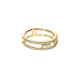 Carat London Odin Yellow Gold Vermeil Double Band Ring