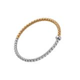 18k White Gold and Yellow Gold Flex'It Bracelet - Eka Collection