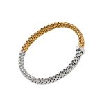18k White Gold and Yellow Gold Flex'It Bracelet - Vendôme Collection