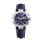 Photo of the Herbelin Newport Chronograph 40.5mm Navy Dial Quartz Stainless Steel Textile Strap Watch | 37658AP15BL