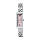 Gucci G-Frame 14x34mm Pink Dial Quartz Stainless Steel Bracelet Watch (YA127516) featuring a sophisticated pink dial and stainless steel bracelet