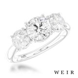 Platinum Lab Grown 1.01ct E VS1  Round brilliant cut Lab Grown Diamond Dress Ring