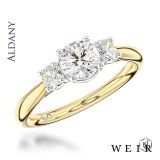 18k yellow gold 0.50ct E SI1  Round brilliant cut Diamond Engagement Ring
