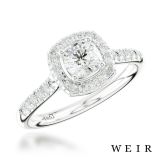 Platinum 0.40ct G VS2  Round brilliant cut Diamond Engagement Ring