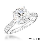 Platinum Lab Grown 1.55ct E VS1  Round brilliant cut Lab Grown Diamond Dress Ring