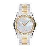Federico 32mm Mother of Pearl Dial Quartz Two-Toned Watch