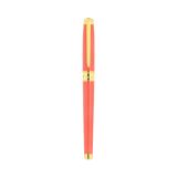S.T. Dupont Line D Eternity Aluminium with 14k Yellow Gold Nib Coral Medium Fountain Pen