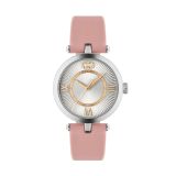 Gucci Model 2000 30mm Silver Dial Quartz Pink Leather Strap Watch (YA167506) with a refined silver dial and soft pink leather strap for a stylish, feminine look.