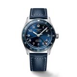 Spirit Zulu Time 42mm Blue Dial Automatic Ceramic Bezel Leather Strap Watch