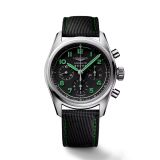 Spirit Chronograph 42mm Black Dial Automatic Titanium Textile Strap Watch