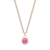 Cosmic Curve Pink Sapphire Pendant