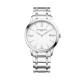 Baume & Mercier Classima 42mm White Dial Quartz Stainless Steel Bracelet Watch BM0A10526