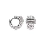 18K White Gold Diamonds Panorama Hoop Earrings