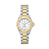 TAG Heuer Aquaracer Date 27mm MOP Dial Gold & Stainless Steel Watch