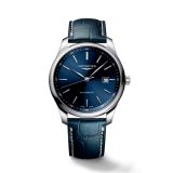 Master 42mm, Navy Dial, Automatic Movement, Stainless Steel Case, Navy Leather Strap Watch