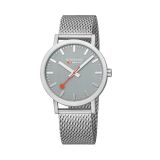 Classic 40mm Grey Dial Quartz Mesh Bracelet Watch