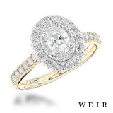 18k yellow gold 0.54ct E SI1  Oval cut Diamond Engagement Ring