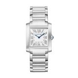 Cartier Tank Française 32x27mm Silvered Dial Quartz Movement Stainless Steel Watch WSTA0074
