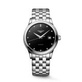 Flagship 40mm Black Diamond Dial Automatic Stainless Steel Watch