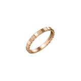 Photo of the Chopard Ice Cube 18k Rose Gold Ring (829834-5012) with a minimalist geometric design