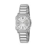 Gucci G-Flat 30mm Silver Dial Quartz Stainless Steel Bracelet Watch (YA166504) with a sleek silver dial and stainless steel bracelet