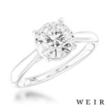 Platinum Lab Grown 2.03ct E VS1  Round brilliant cut Lab Grown Diamond Dress Ring