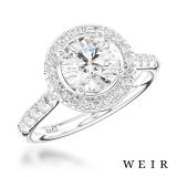 Platinum 1.50ct G VS2  Round brilliant cut Diamond Engagement Ring