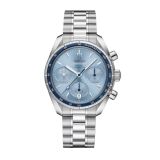Omega Speedmaster 38 Chronograph 38mm Blue Dial Self Winding Steel Bracelet Watch 32430385003001