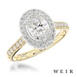18k yellow gold Lab Grown 2.78ct E VS1  Oval cut Lab Grown Diamond Dress Ring