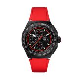 Formula 1 Chronograph 44mm Black Dial Automatic Titanium Case Rubber Strap Watch