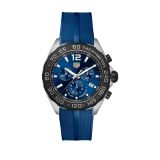 Formula 1 Chronograph 43mm Blue Dial Quartz Rubber Strap Watch