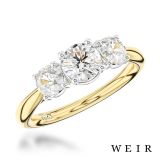 18k yellow gold 0.51ct F SI1  Round brilliant cut Diamond Engagement Ring
