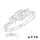 Platinum 0.40ct E VS2  Round brilliant cut Diamond Engagement Ring