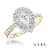 18k yellow gold 0.50ct E SI1  Pear shape cut Diamond Engagement Ring
