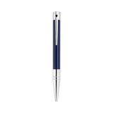 D Initial Two-Tone Blue Chrome Ballpoint Pen