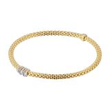 18K Yellow Gold White Gold Diamonds Prima Flexi Bracelet
